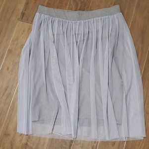 Torrid Gray Midi Mesh Skirt NWT